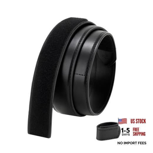 Mechanic Belt Buckleless No Scratch Genuine 1 3/8" Wide Black Leather Large