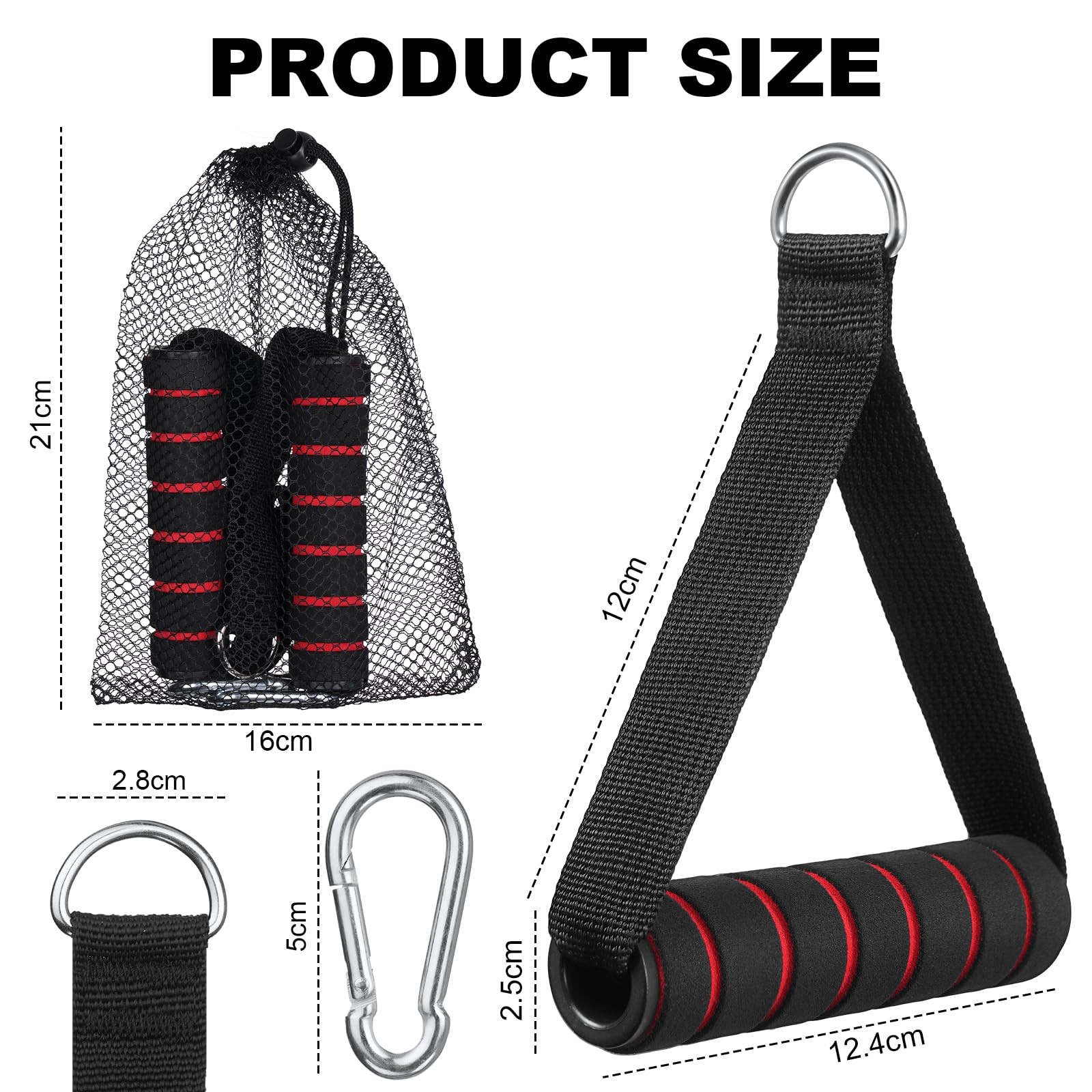 Exercise Handle, Resistance Bands Handle, Replacement Handle Attachments for ...