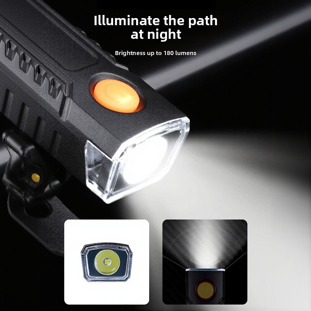 Bicycle Front Light Powerful Lumen Output Weather Resistant Tool-free Mounting