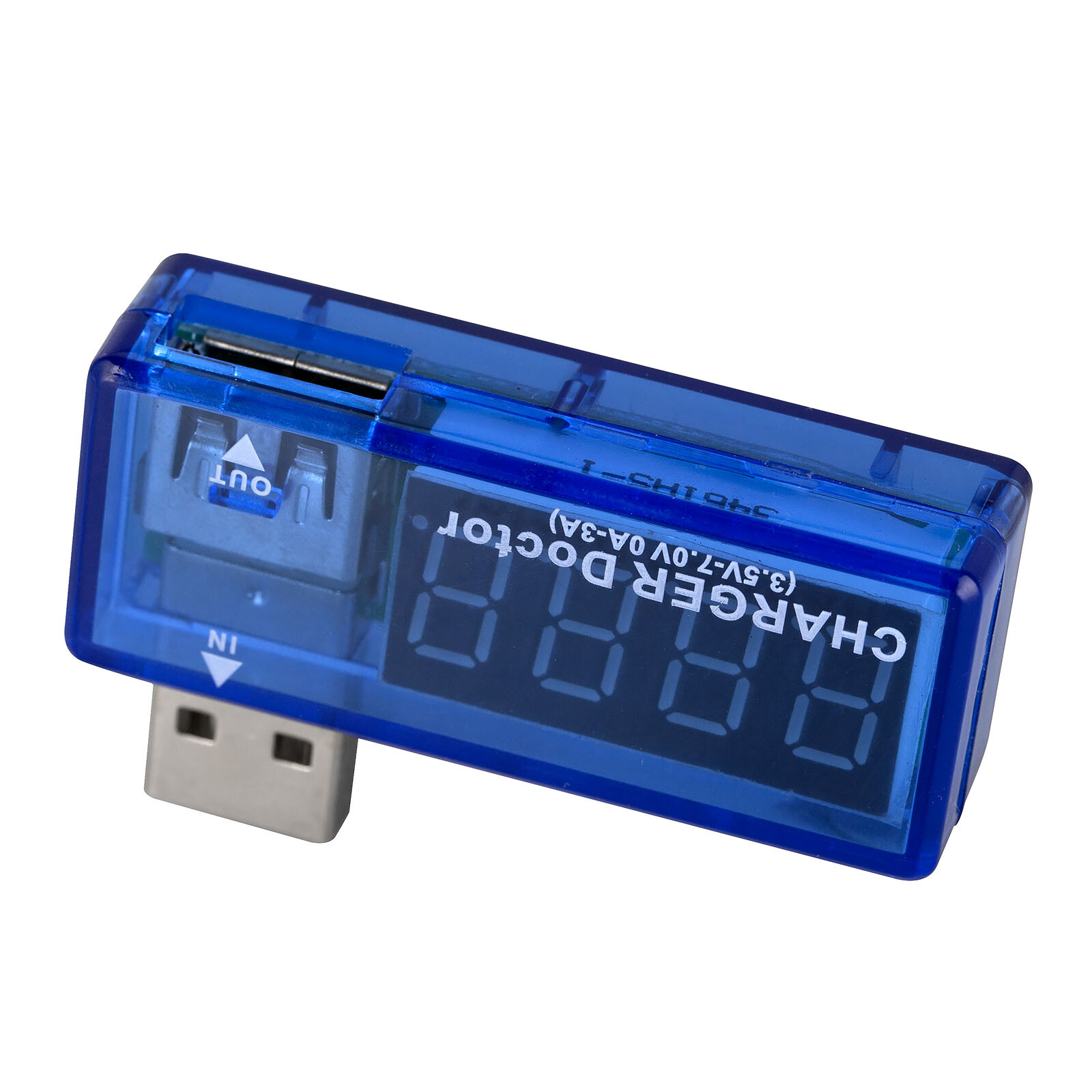 USB Voltmeter DC 3V to 7.5V Battery Power Reader Angled Voltage Amperage Meter