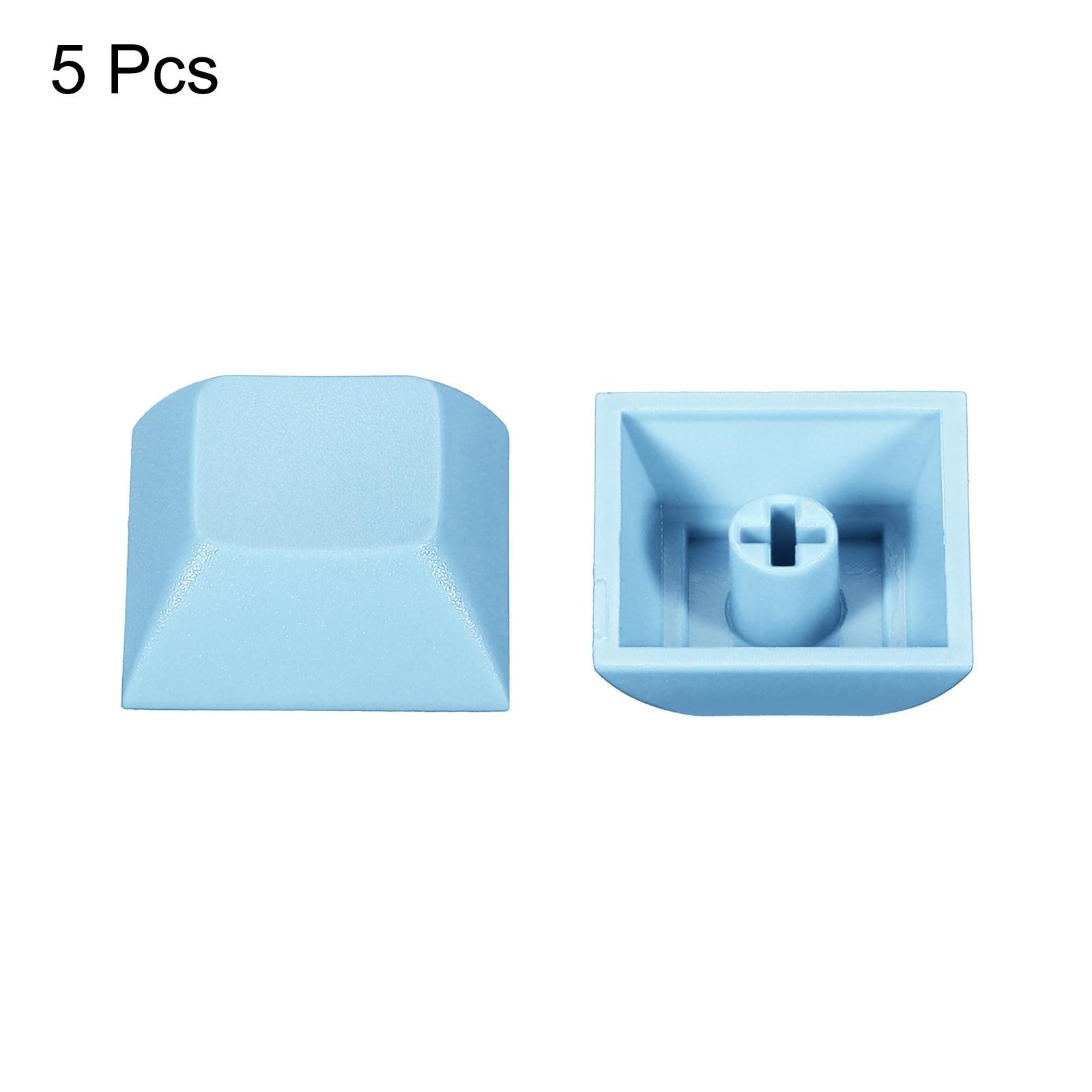 1U Blank Keycaps, 5 Pack MX Keyboard Replacement Universal Mechanical, Blue