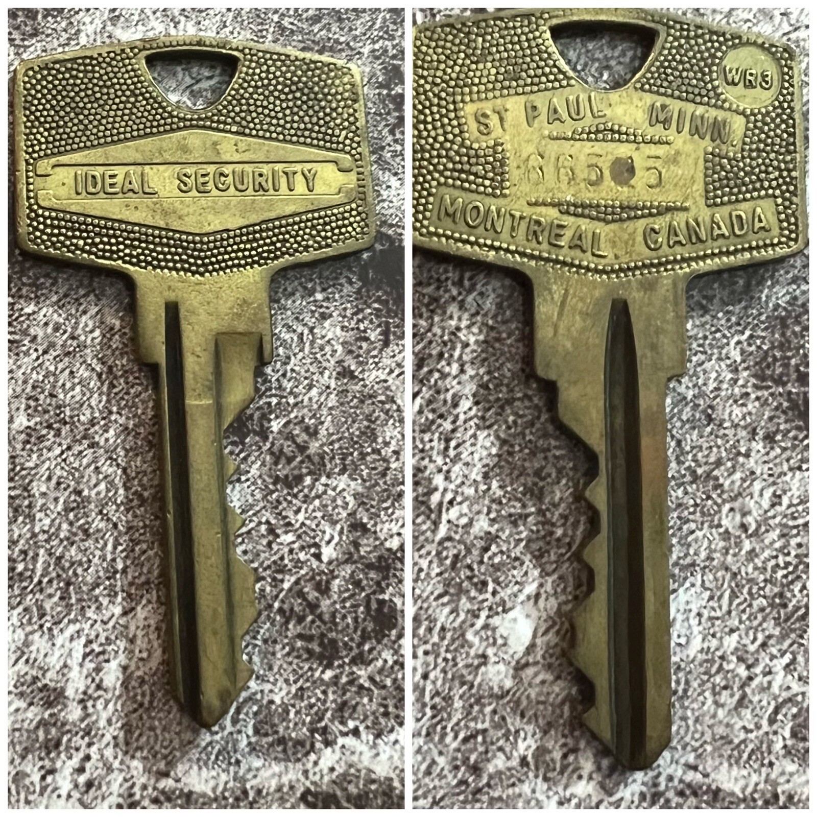 Vintage 80’s Rectangular Shape Key Collectors Crafters Odd Shaped Key