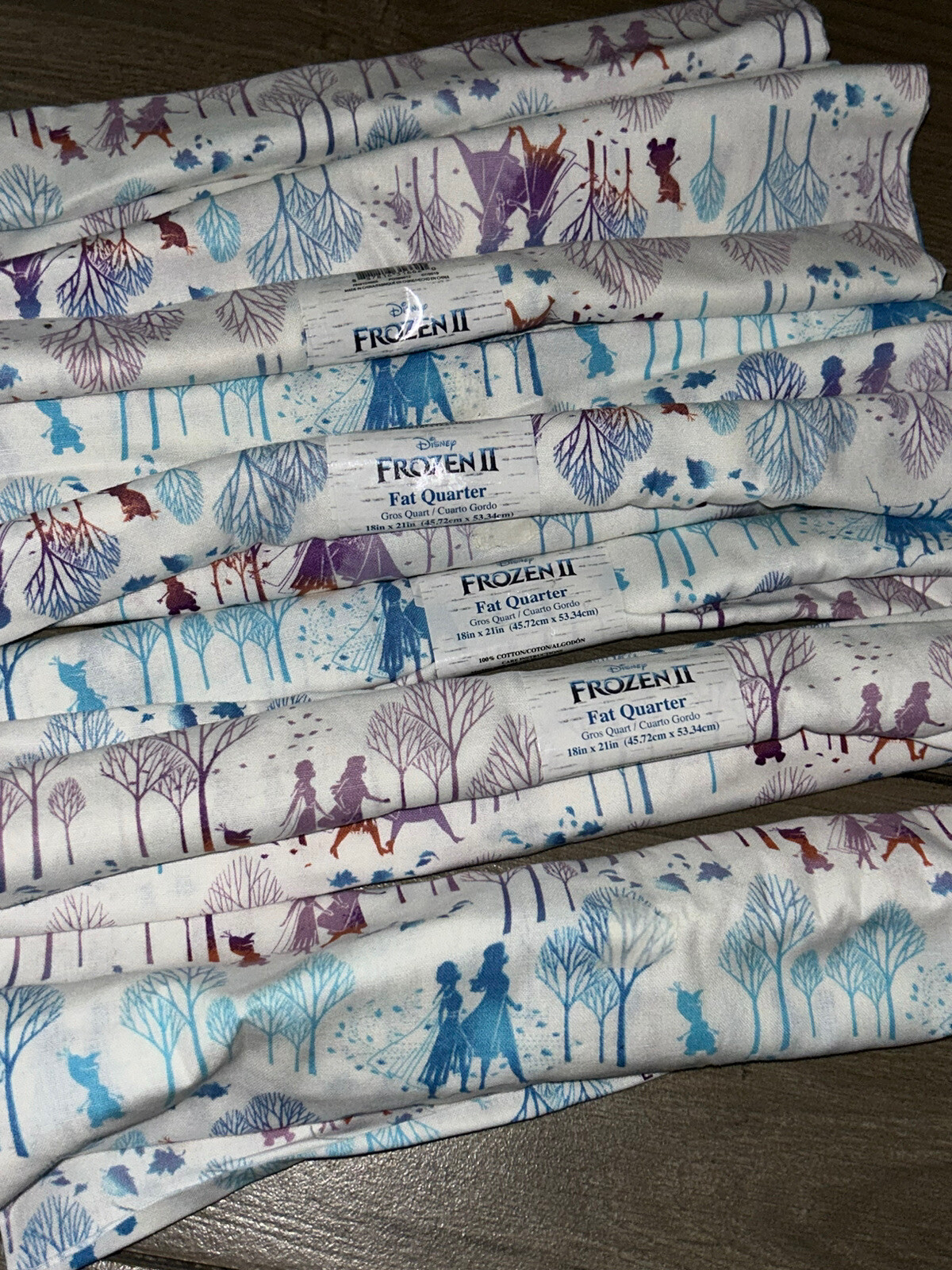 New Disney Frozen Elsa Fabric Lot Fat Quarters Quilting Sewing Craft Material