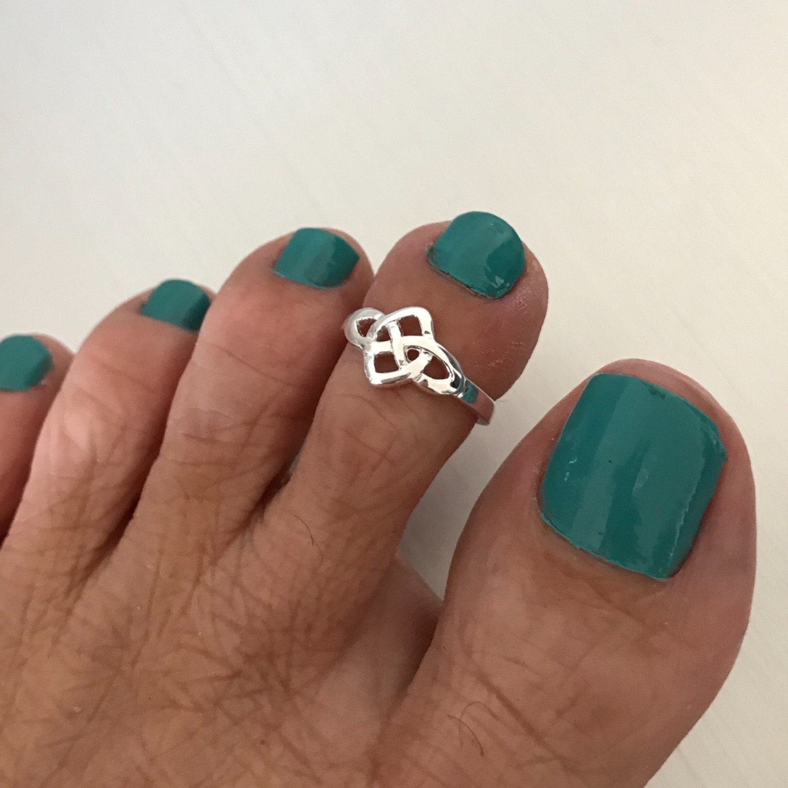 Sterling Silver Celtic Infinity Toe Ring, Love Knot Ring, Silver Rings