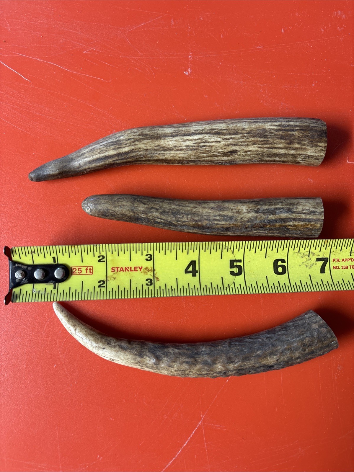 Lot-E130 Elk Antler Tines 3-Total Knife Handles for Knife Making