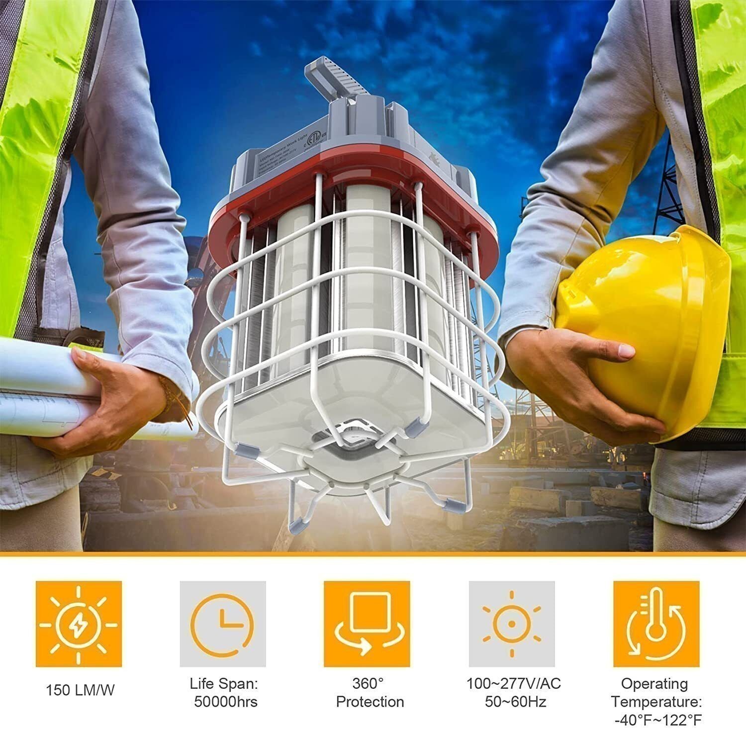 100W Linkable LED Temporary Work Light Commercial Industrial Construction Lights