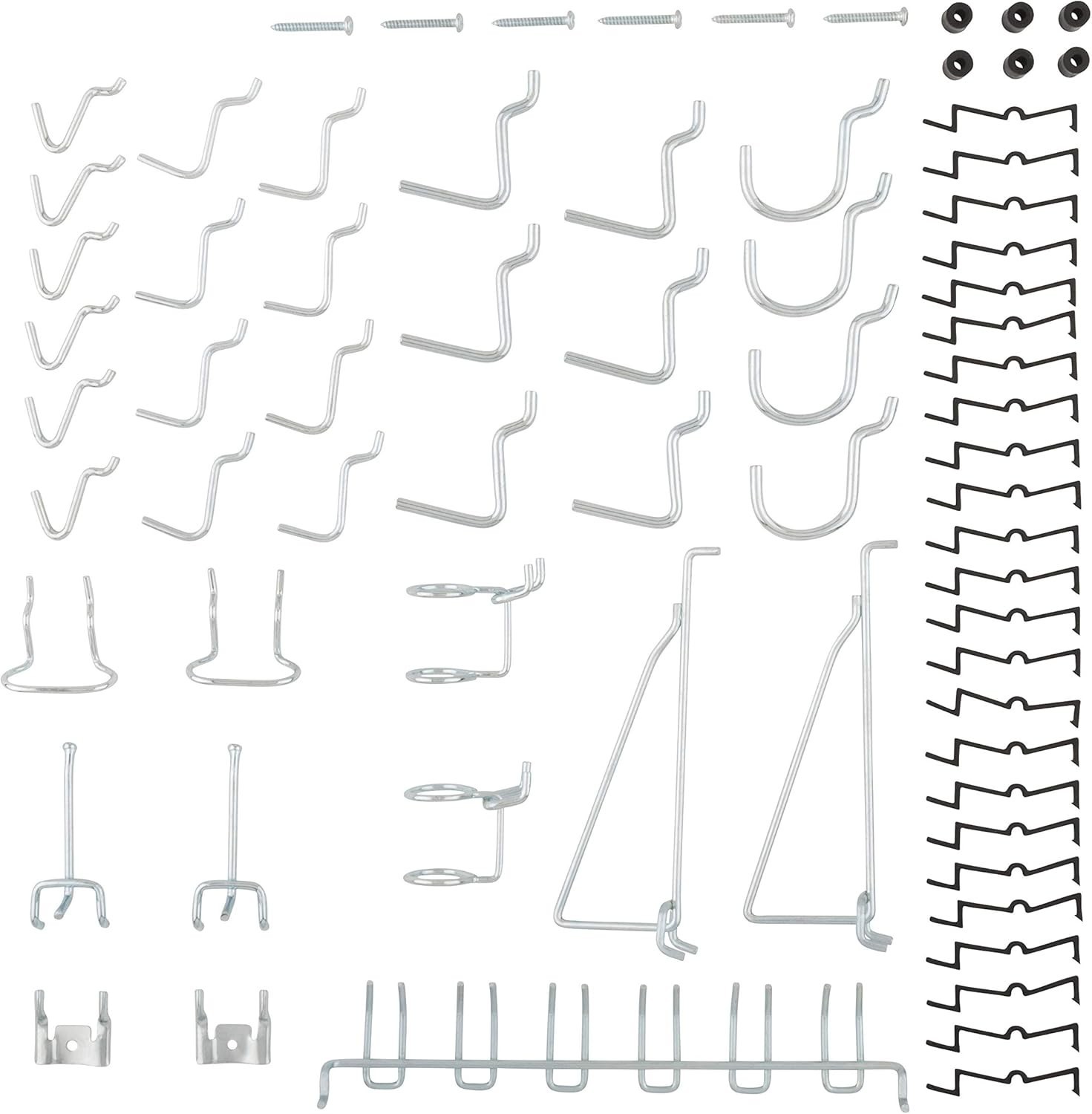 NATIONAL HARDWARE 71PCS ZINC PEG BOARD HOOK ASSORTMENT (N112-062) **BRAND NEW**