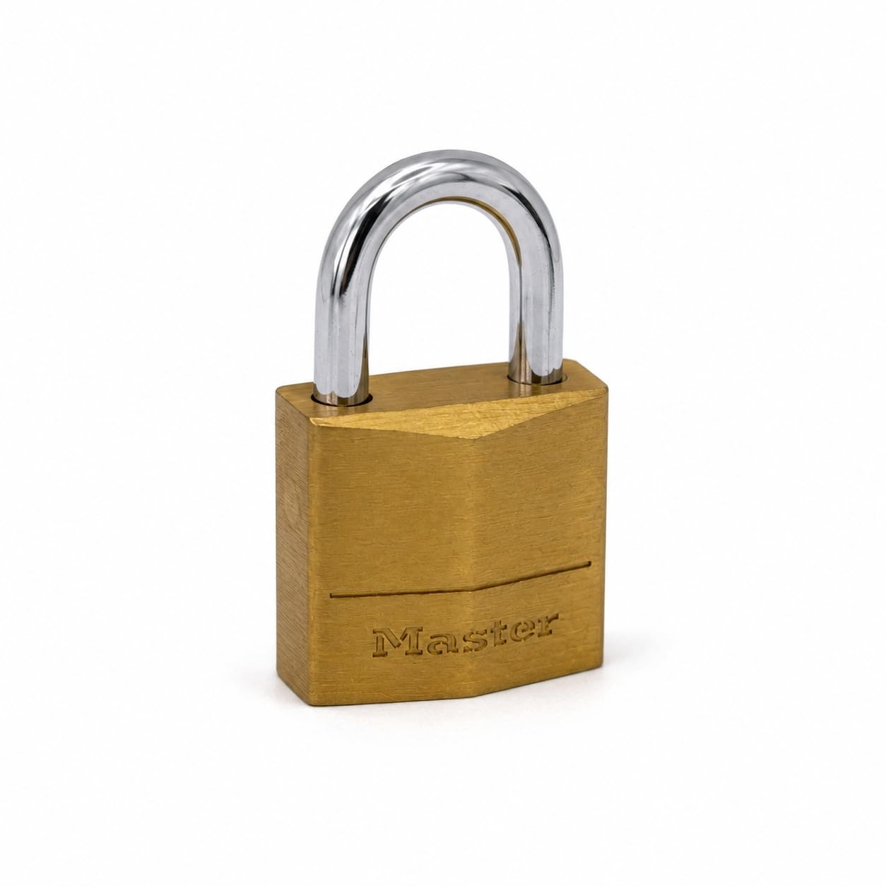 Master Lock Padlock, Solid Brass Lock, 3/4 in. Wide, 120Q 4 Pack, 3/4" 4-Pack