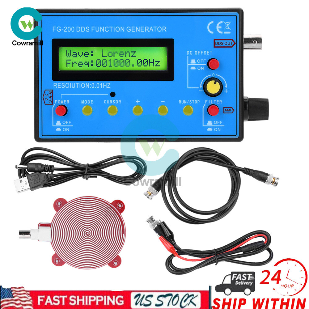 FG-200 DDS Function Signal Generator Module 0.01Hz-500Khz Sine + Square Wave -