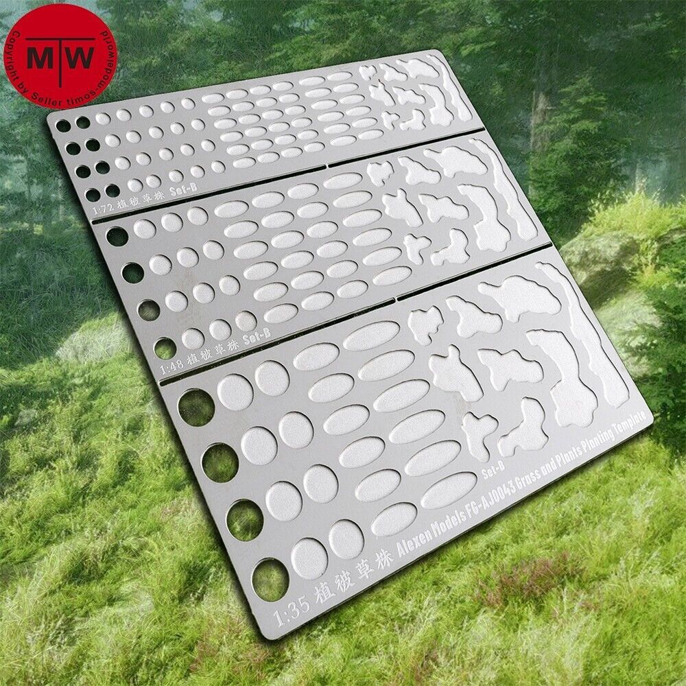 1/35 1/48 1/72 Scale Grass and Plants Planting Template Scene DIY Model Tools