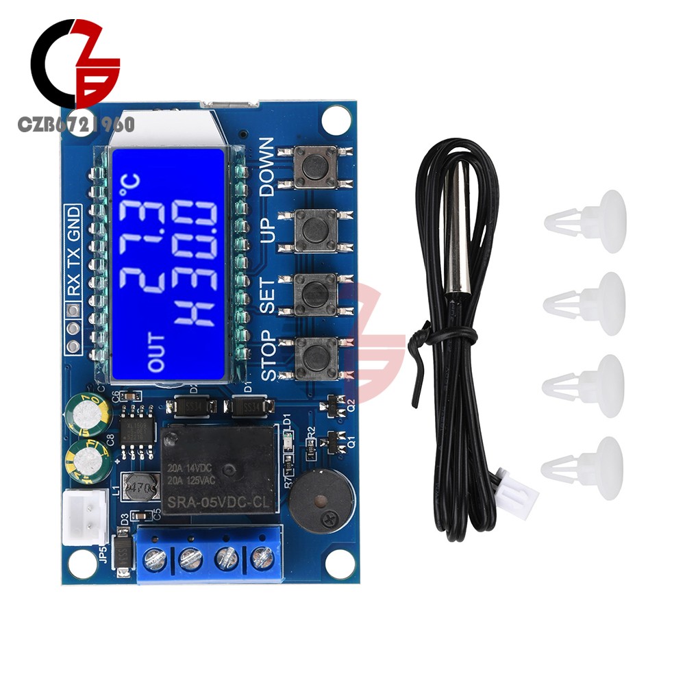 High-Precision Digital Thermostat DC 6.0-30V Temperature Controller -50°C~110°C