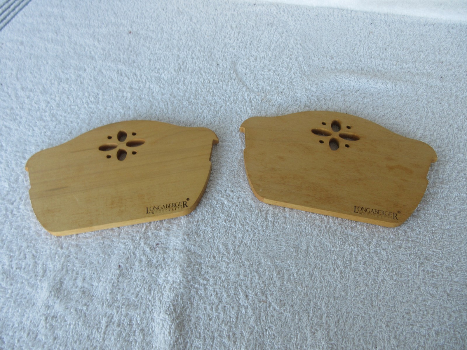 2 PIECE~ Longaberger Woodcrafts Wooden Dividers For Bread/ Cracker Baskets.