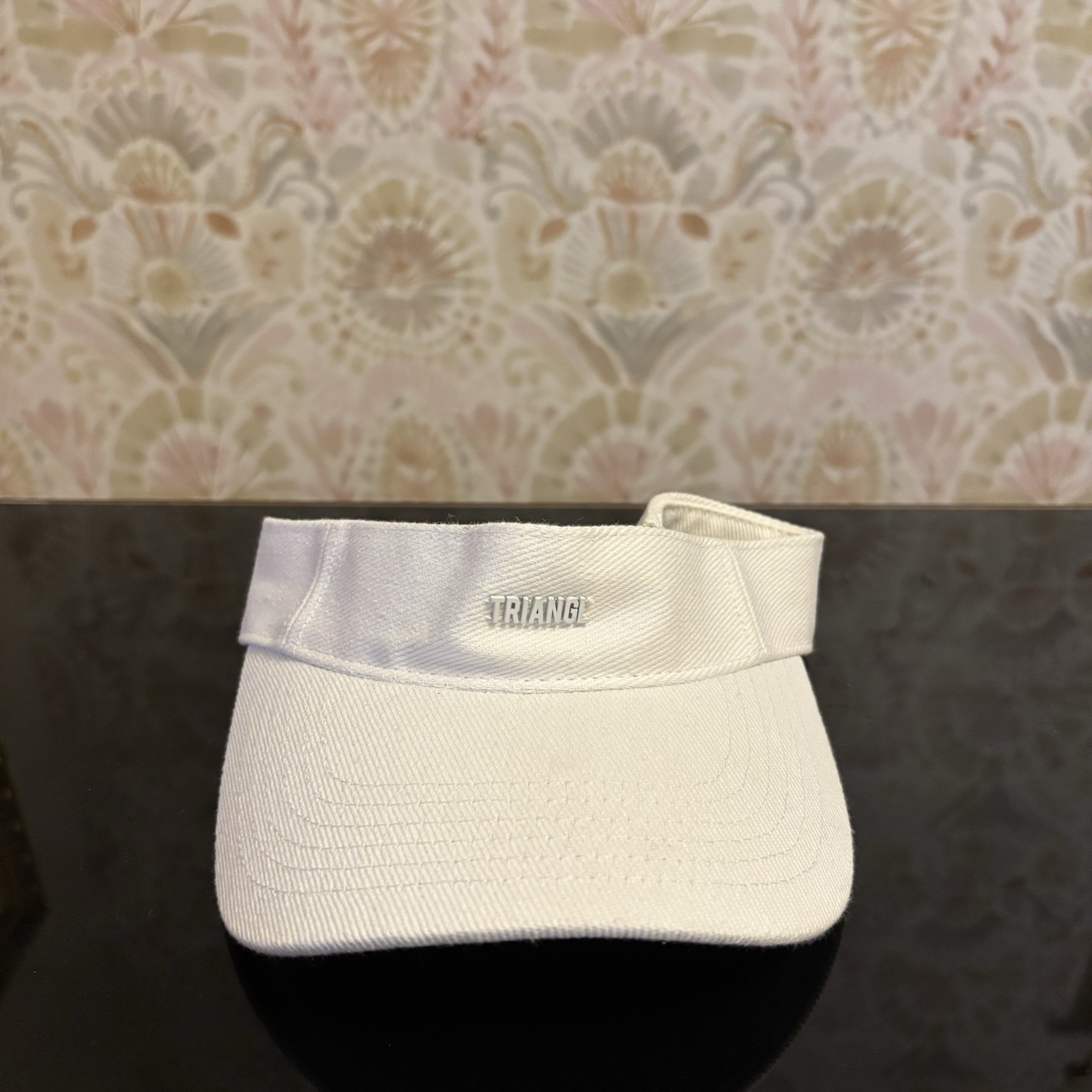 TRIANGL Sun Visor White Beach Vacation Preppy Stretch