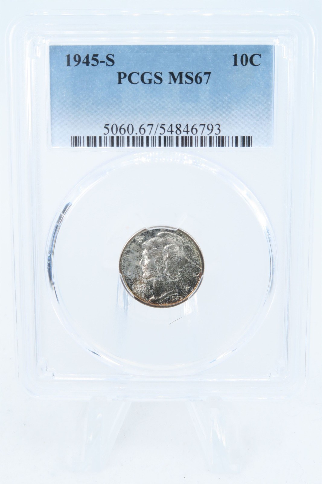 1945-S PCGS MS67 Mercury Dime Business Strike 10C