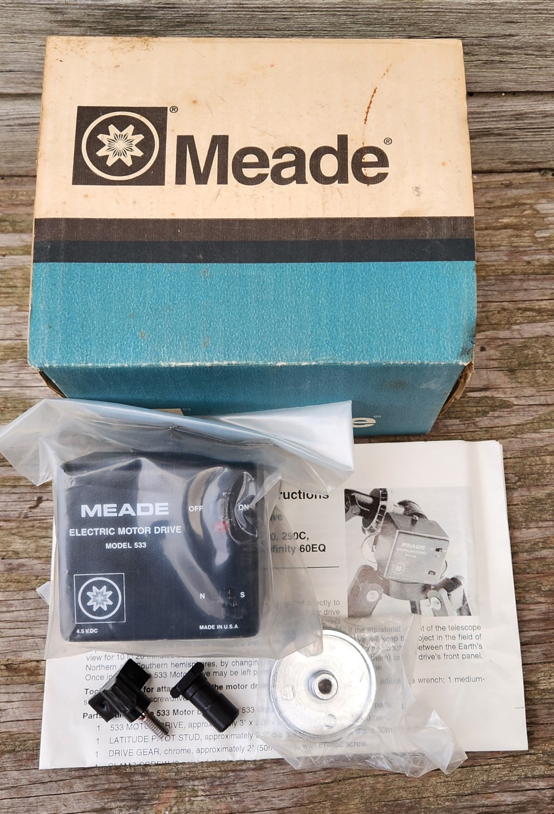 MEADE 533 Electric Motor Drive For Telescope OEM 35-0186-000 - USA - NEW In Box