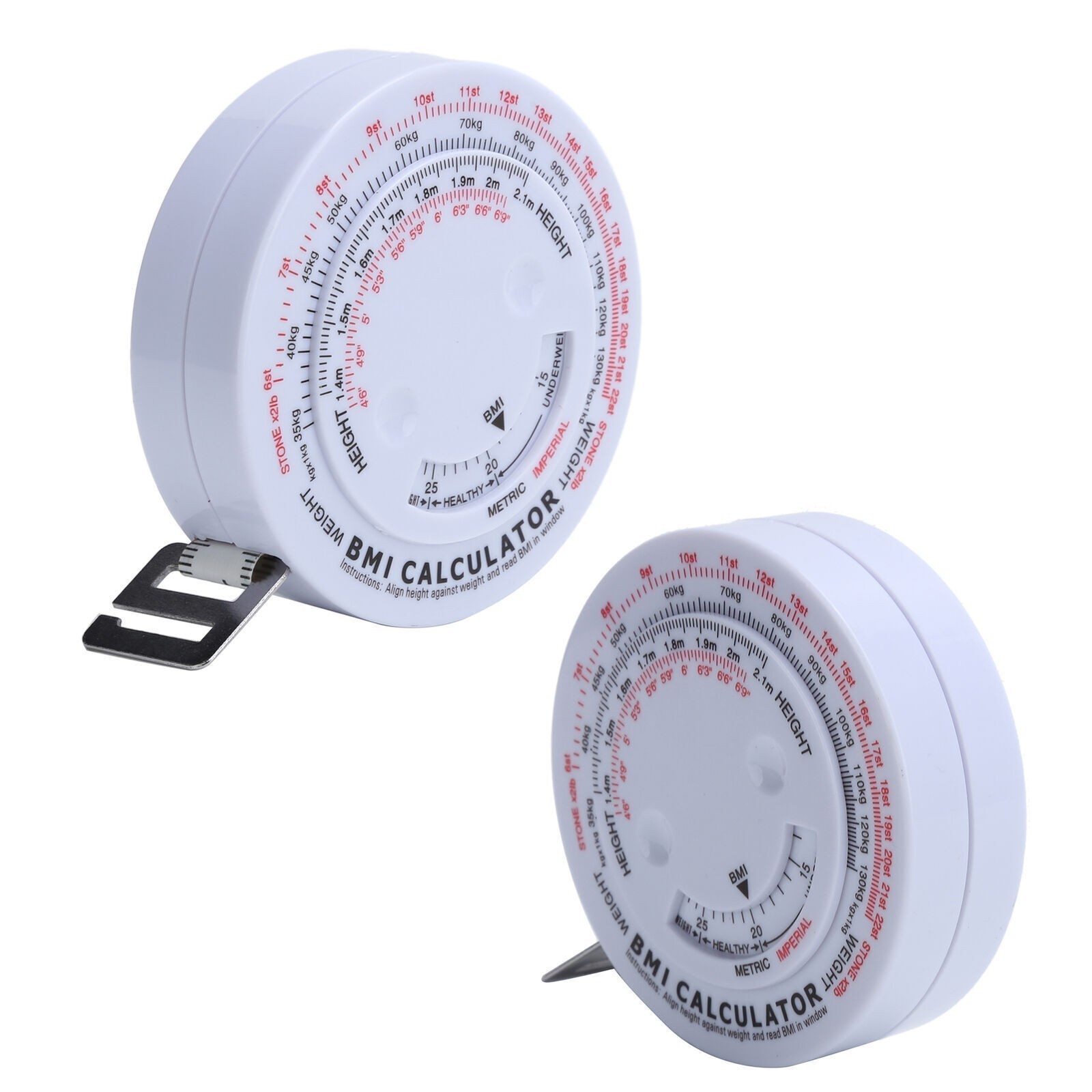 150cm BMI Body Mass Index Tape Measure Body Fat Caliper Weight Loss Calculator