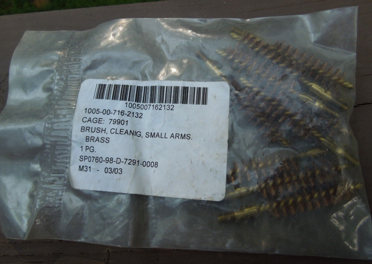 USGI Military 9mm .38 Cal Bore Brush Beretta M9 Small Arms Brass NOS 10 Pack USA