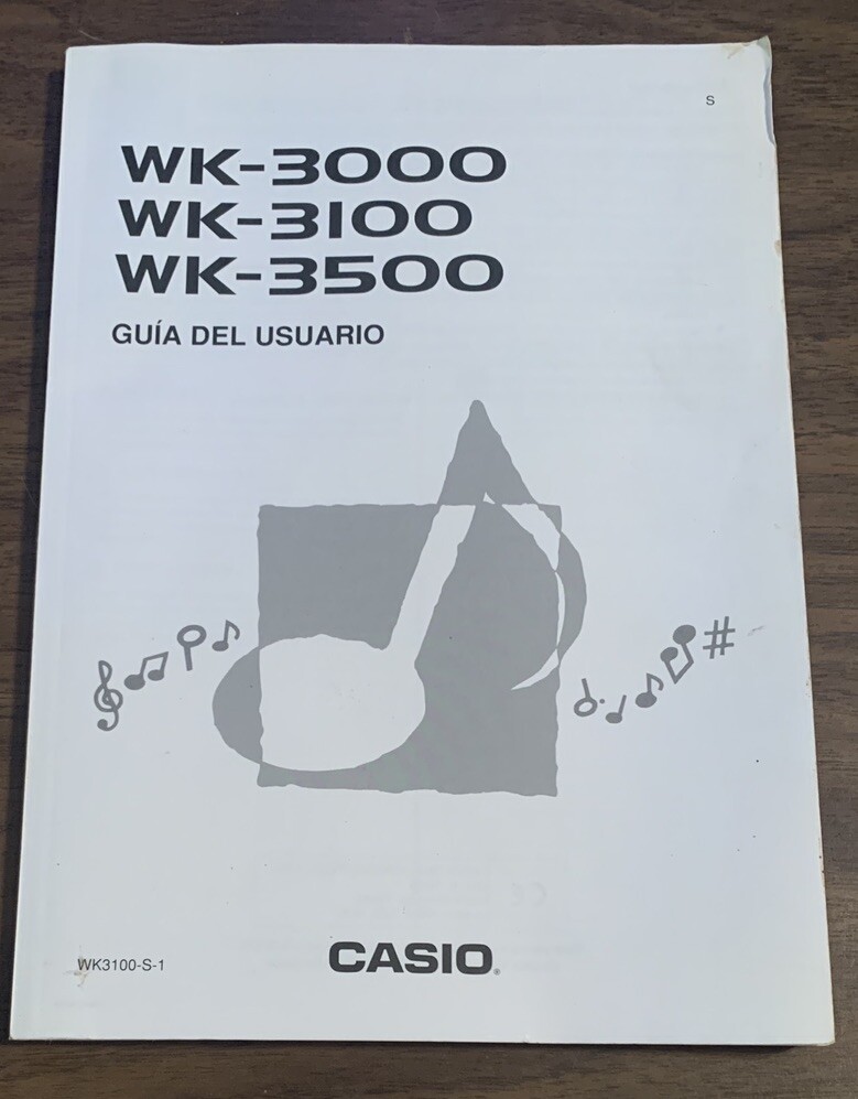 WK-3000 WJ-3100 WK-3500 Casio Users Guide Manuel 112 Pages Spanish version