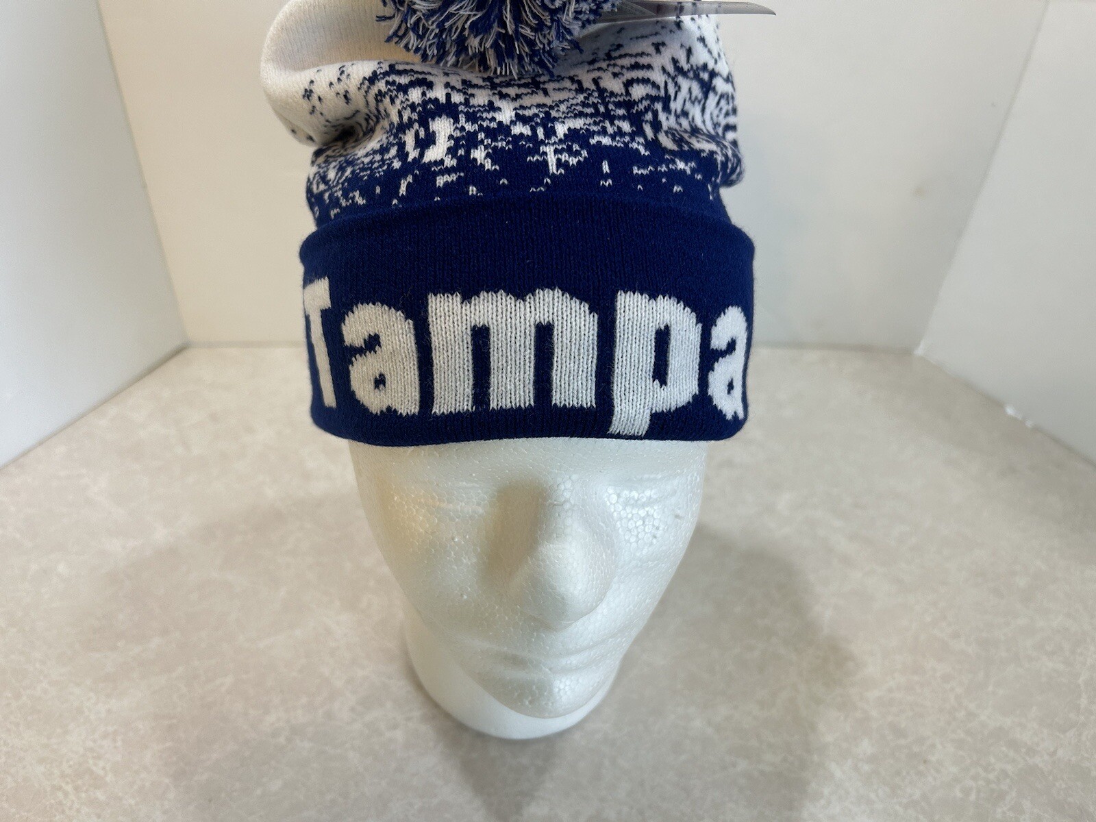 Tampa Florida Stocking Cap. Blue & White. New With Tags!