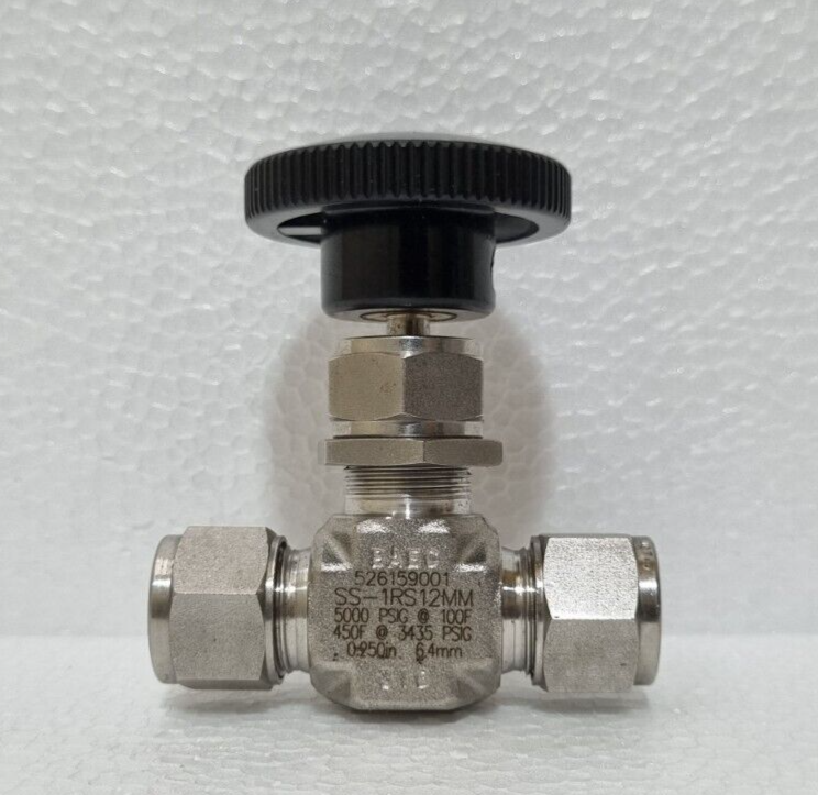 SWAGELOK SS-1RS12MM INTEGRAL NEEDLE BONNET NEEDLE VALVE #2