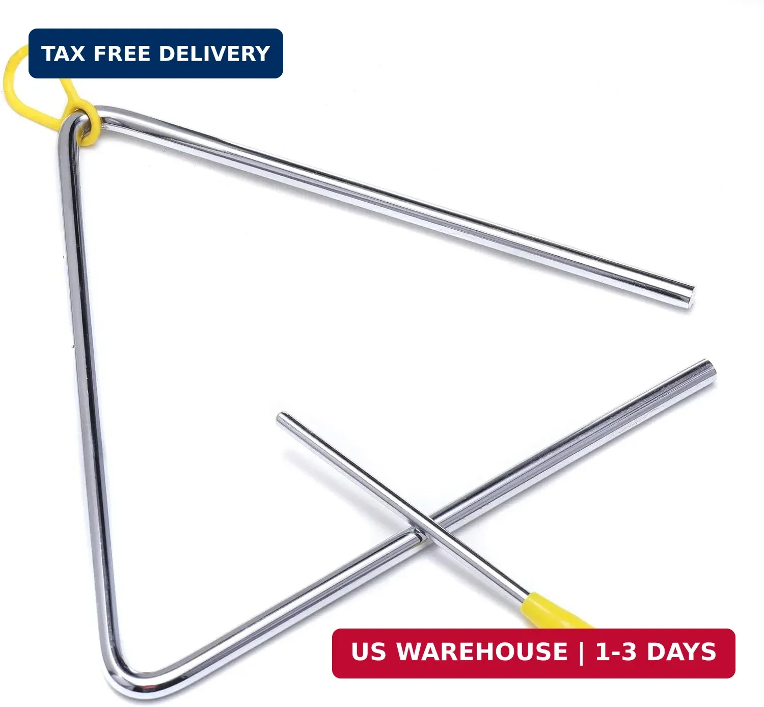 10 Inch Musical Steel Triangle Percussion Instrument with Striker