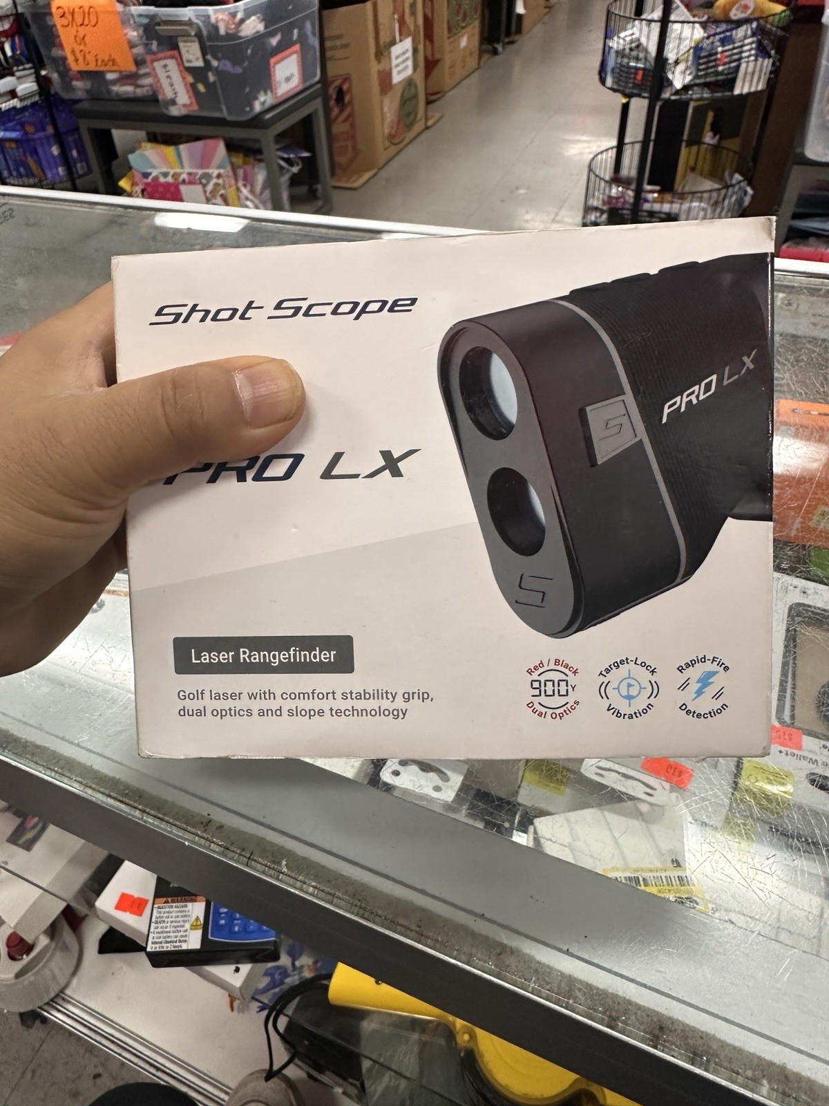 Brand New Shot Scope Pro LX Golf Laser Rangefinder Slope Technology Optics Grey