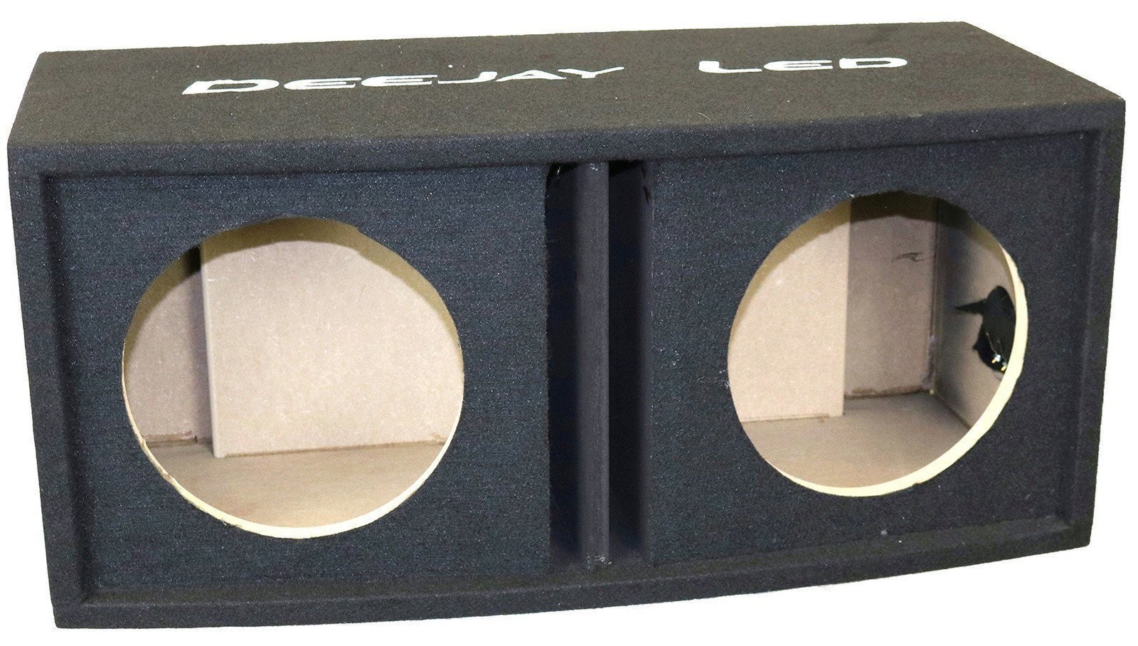 Double 10-in Center Port Vented Round Empty Car Bass Speaker Box 9-1/8-in...
