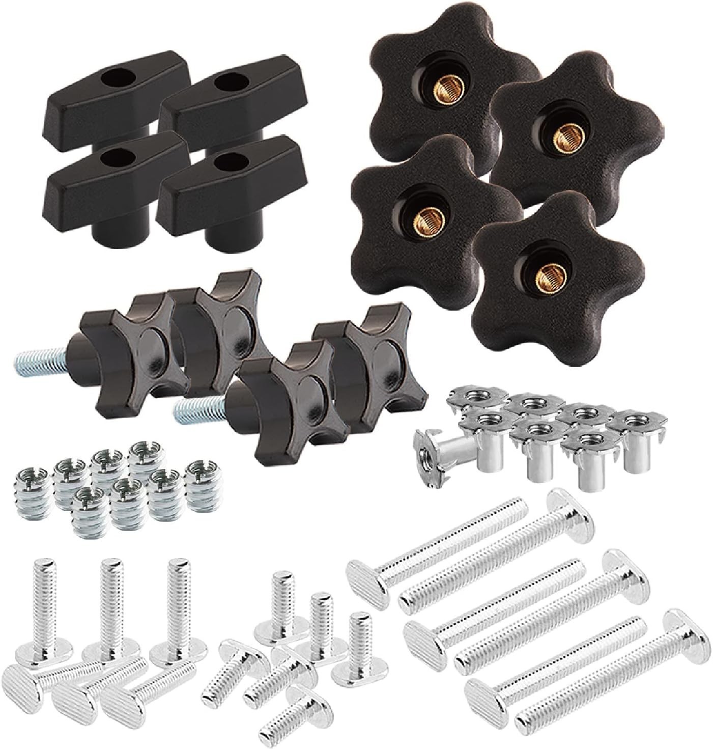 Woodworking Jigs & Fixtures: 46-Piece T Track Kit with Bolts & Storage Case