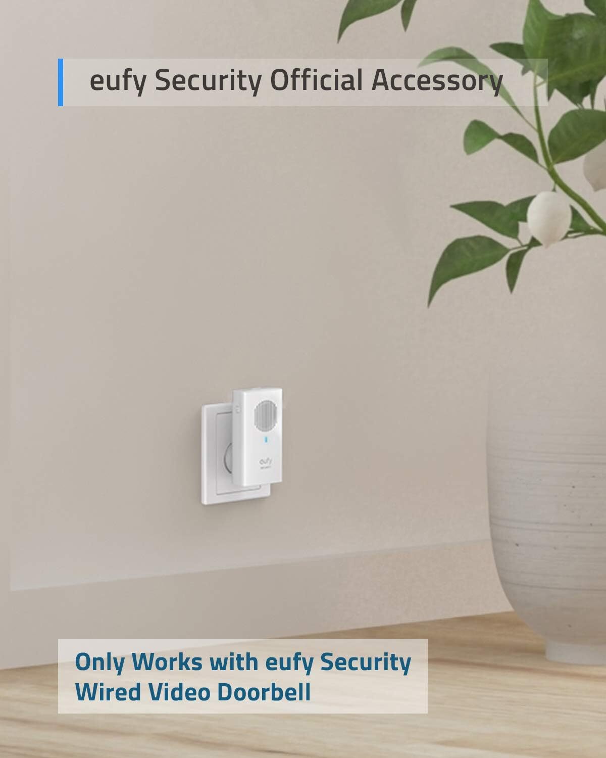 eufy Add-on Chime for Security Video Doorbell ,Adjustable Volume 8 Fun Ringtones