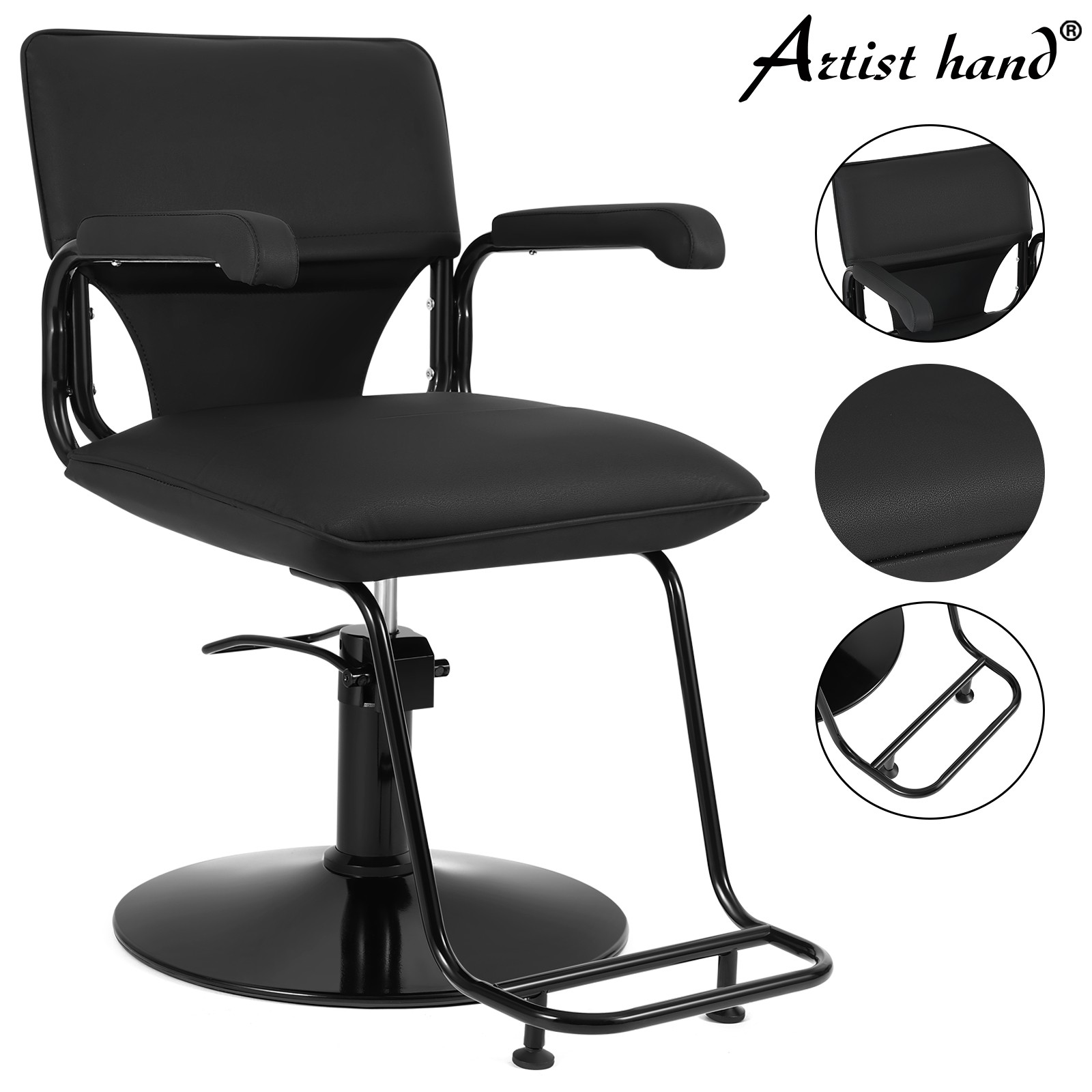 New Black Professional HeavyDuty Hydraulic Barber Chair Salon Beauty Spa Styling