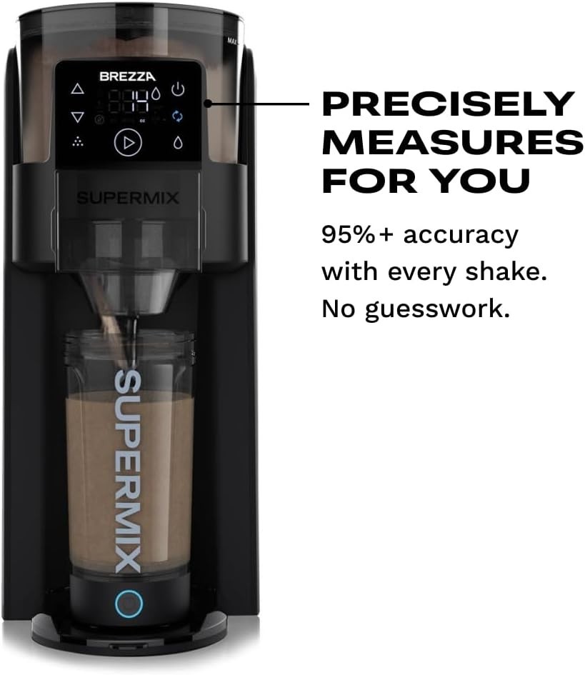 Brezza Supermix Protein Shake Maker Black Electric Auto Blender Dispenser System