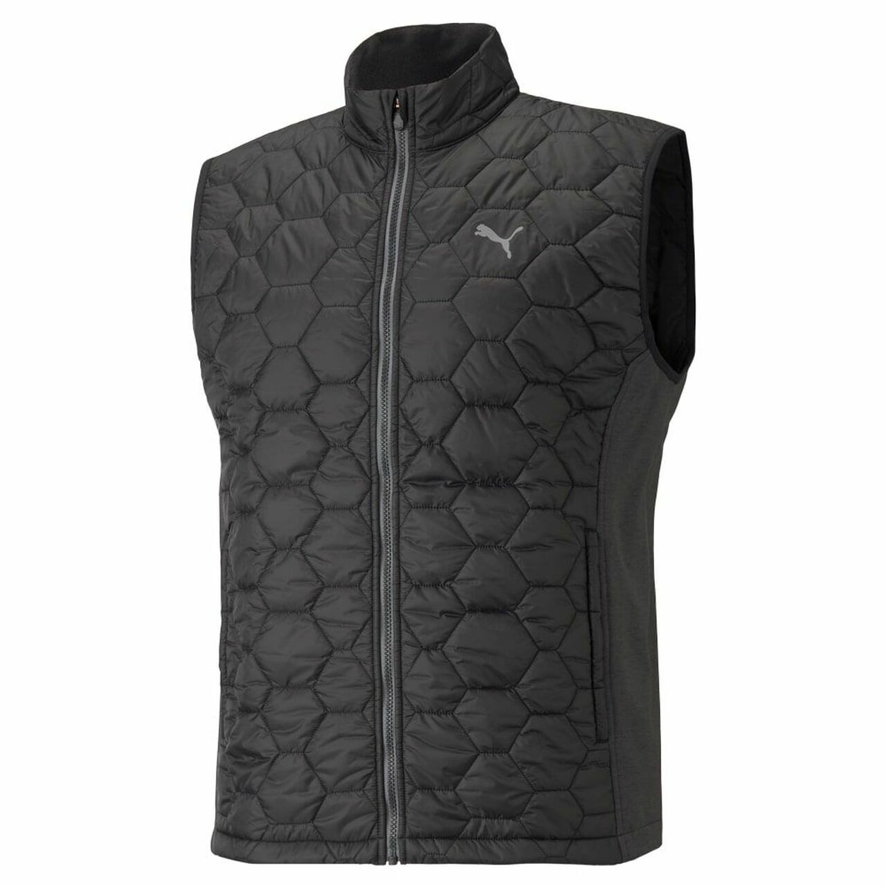 New Puma Cloudspun WRMLBL Primaloft Gold Quilting Vest Puma Black  #531100