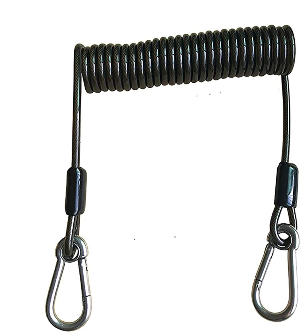 Retractable Tool Lanyard, Fishing Coiled Stainless Steel Inside...