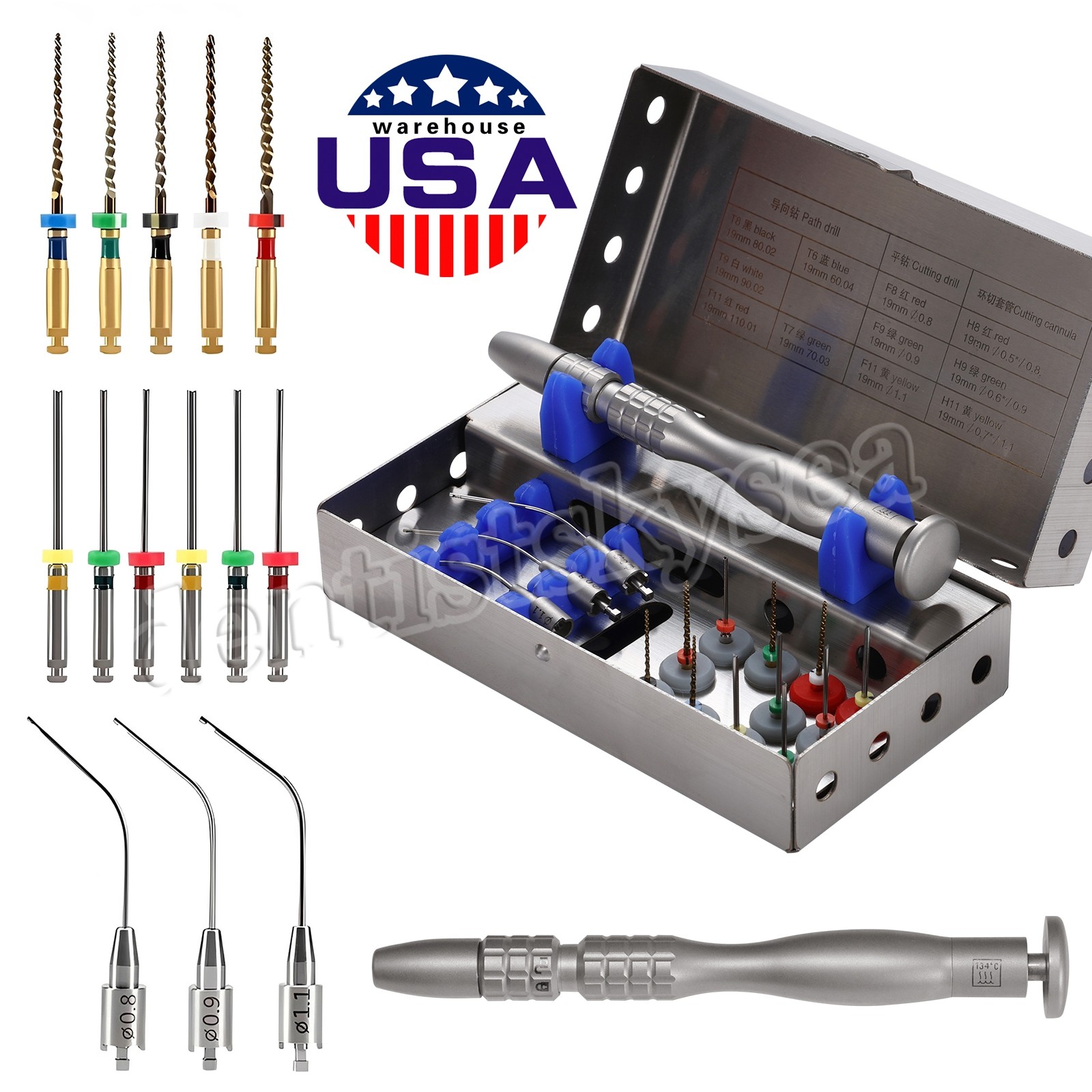 Dental Broken File Extractor Endodontic File Removal System Kit Endo Root Canal