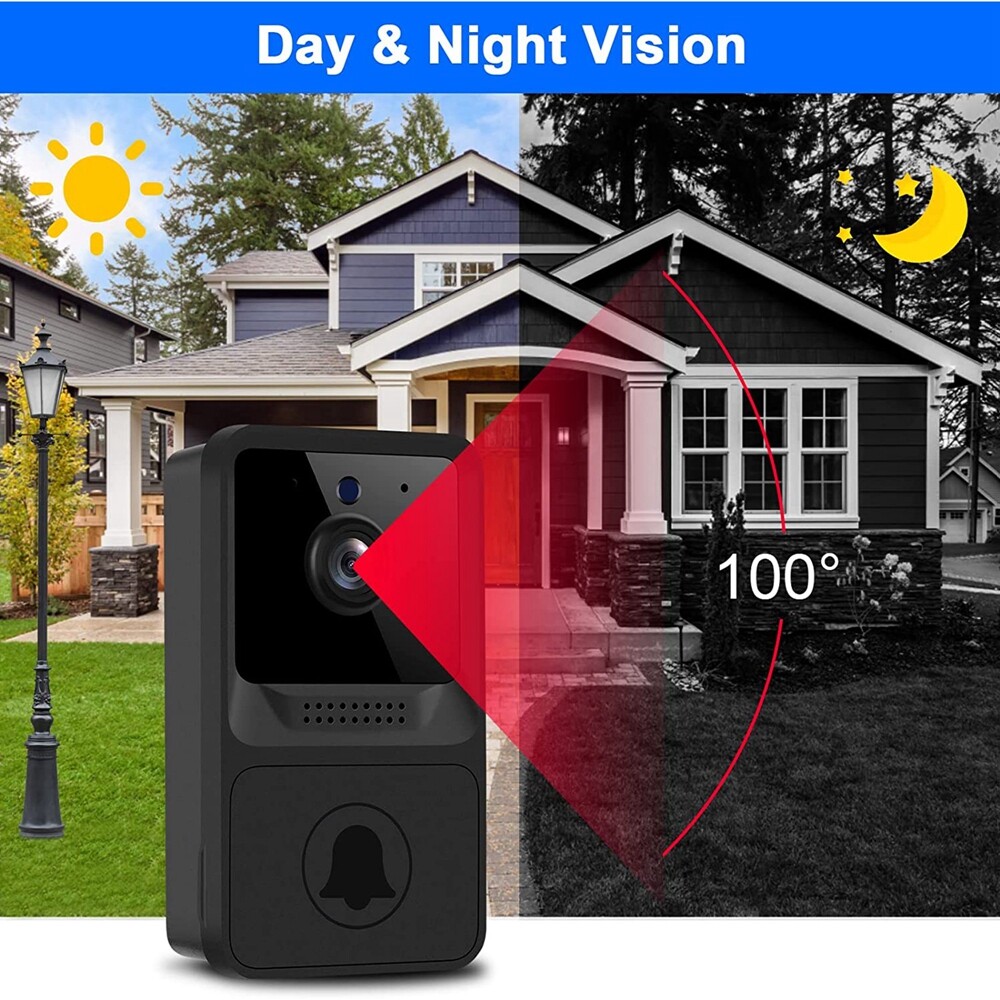 Smart Wireless WiFi Doorbell Intercom Video Camera Door Ring Bell Chime Security