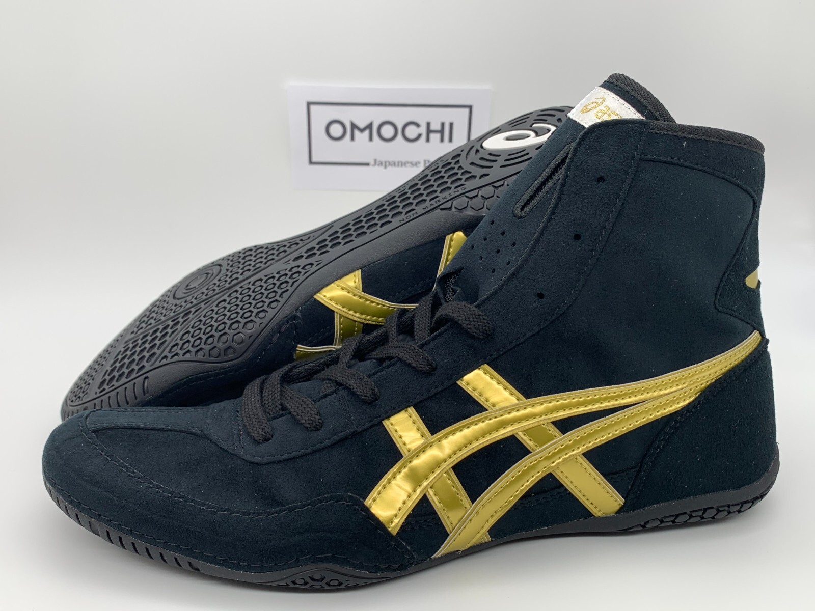 ASICS Wrestling Shoes 1083A001 EX-EO TWR900 Color BLK x BLK x GLD _ YMK42M5R