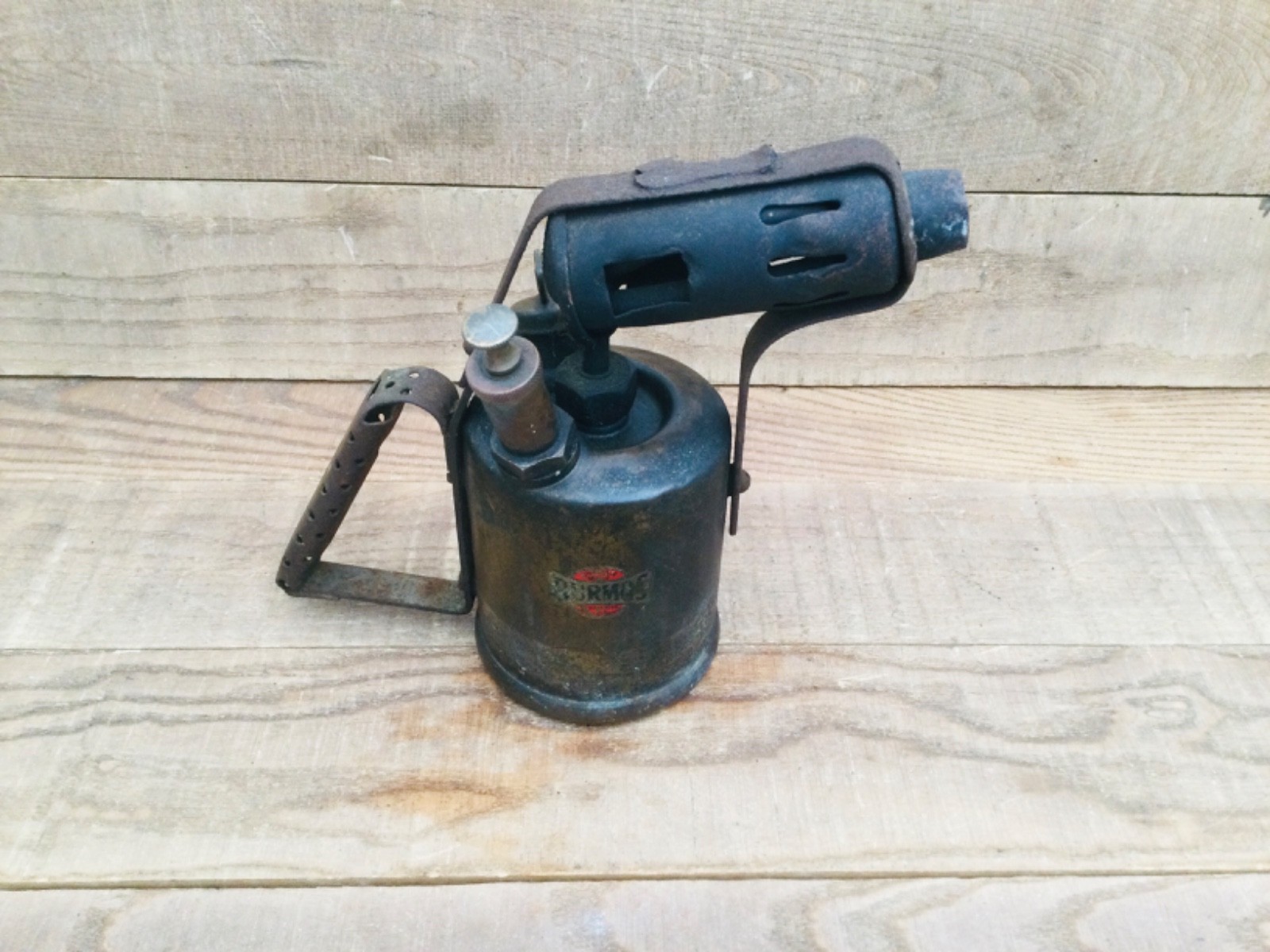 Vintage Burmos Brass Blow Torch British Made
