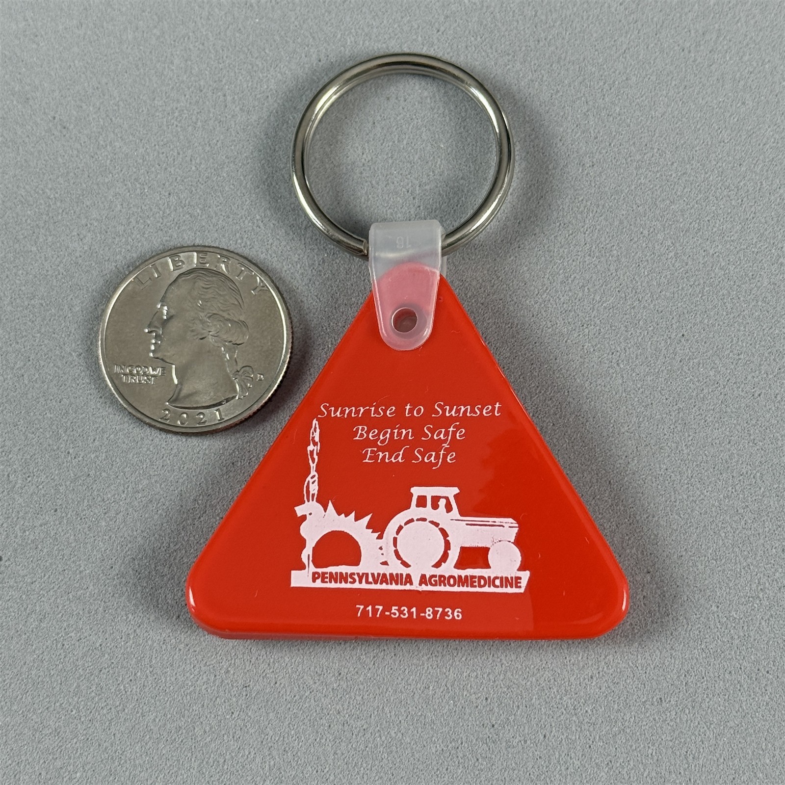 Pennsylvania Agromedicine Begin Safe End Safe Keychain Key Ring #55363