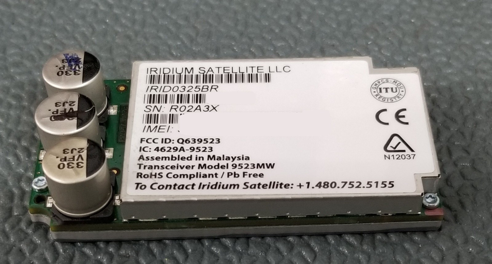 Iridium Core 9523 Module Transceiver SBD Voice Data Module, IRID0325BR