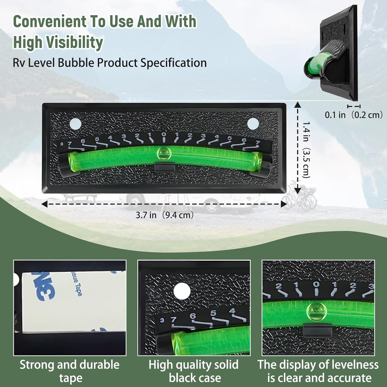 Rv Bubble Level Camper Level Bubble 1 or 2 Pack For Trailer Leveling Bubble,High