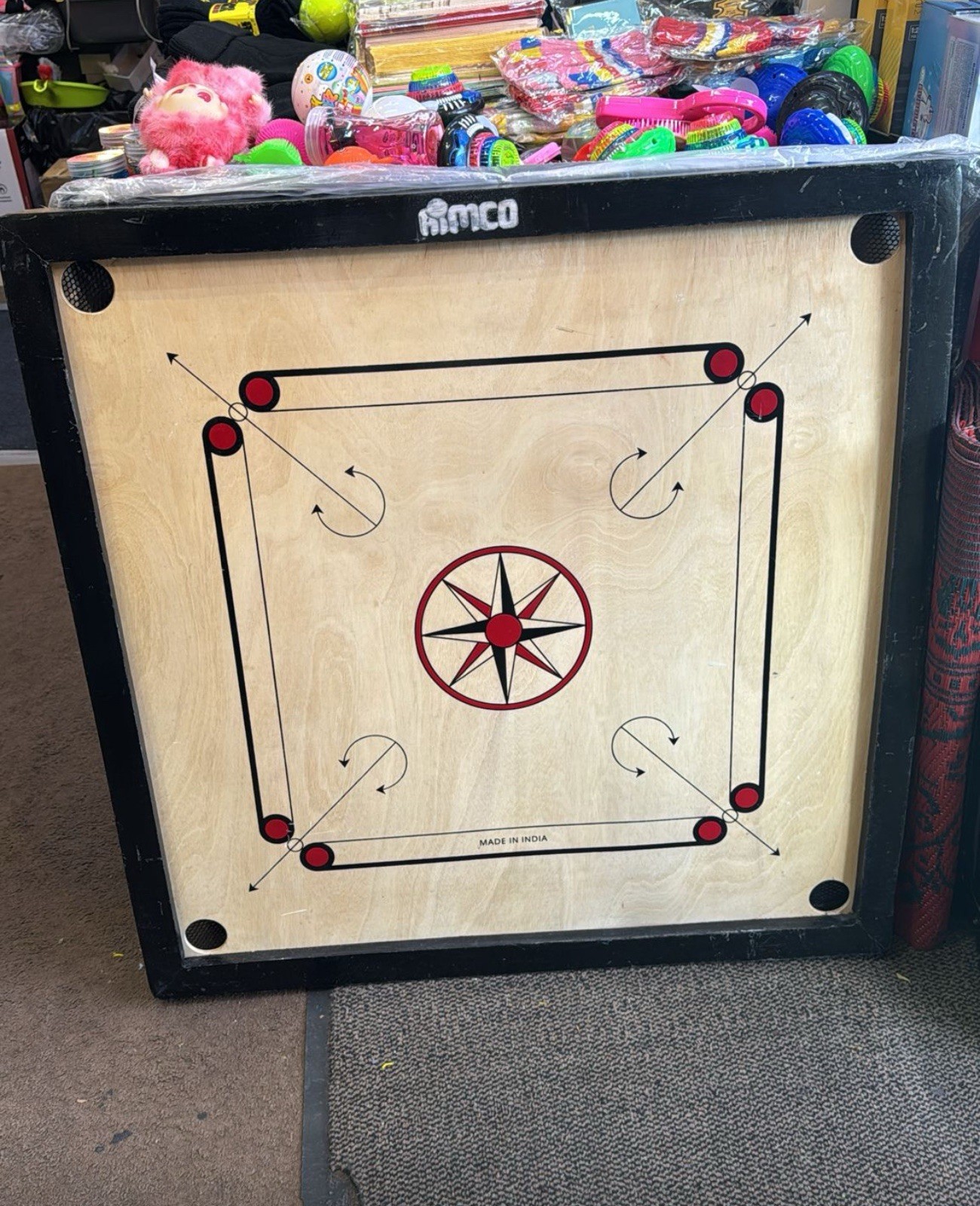 33"Carrom Board Set  Coins Striker & Powder Family Fun Game