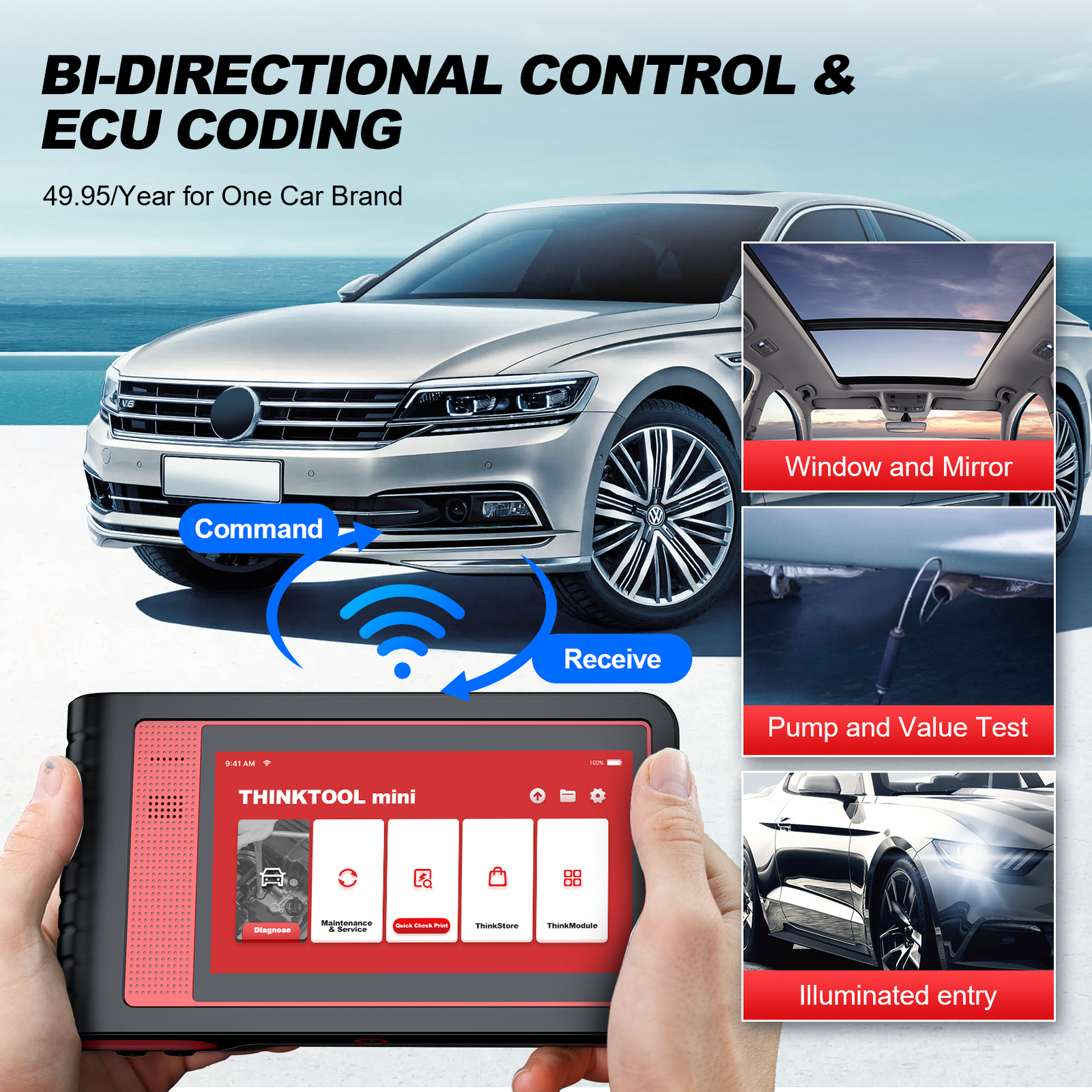 Thinkcar ThinkTool Mini Car Diagnostic Scanner Tool Bluetooth OBD2 Code Reader