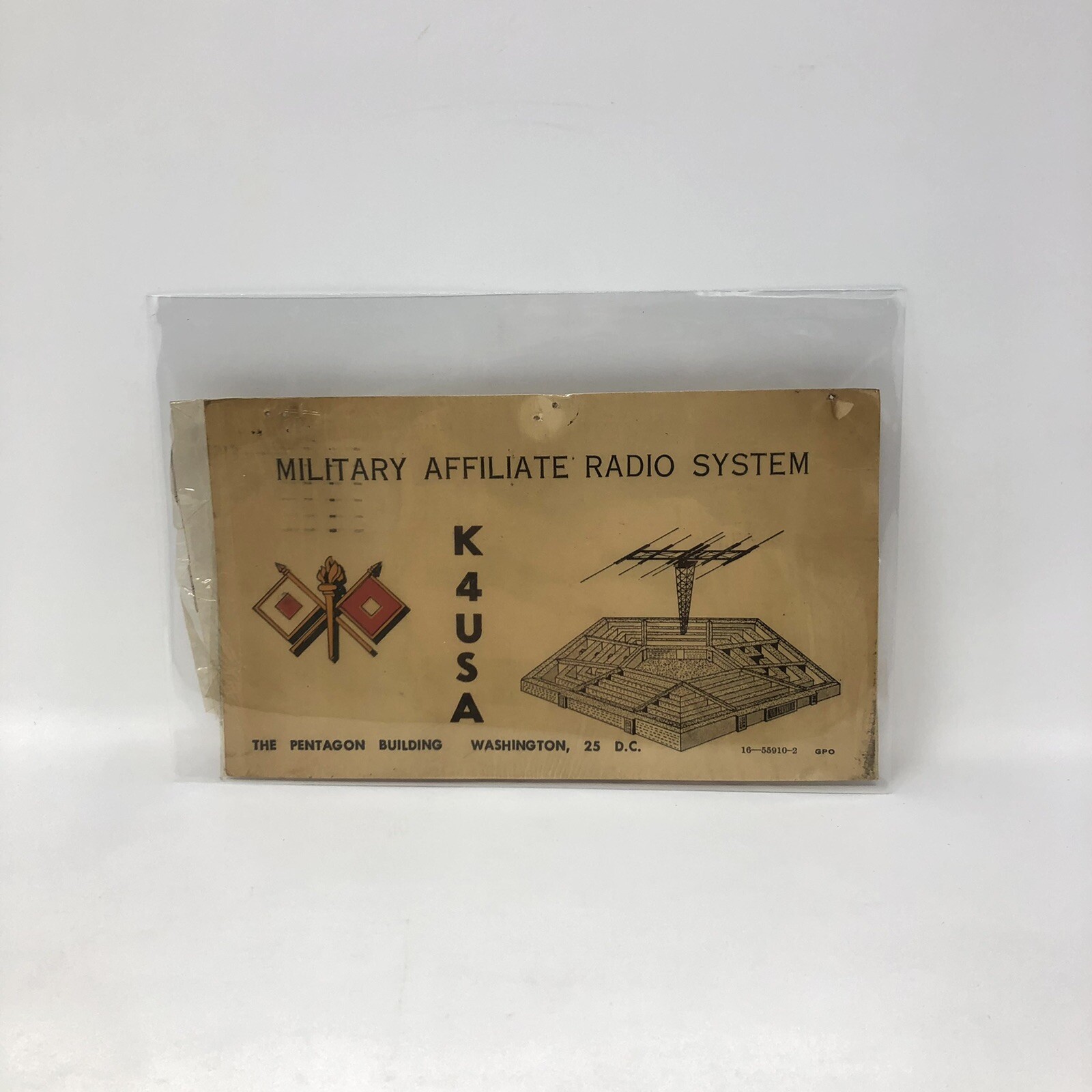 Military Affiliate Radio System K4USA The Pentagon Building 1958 Card