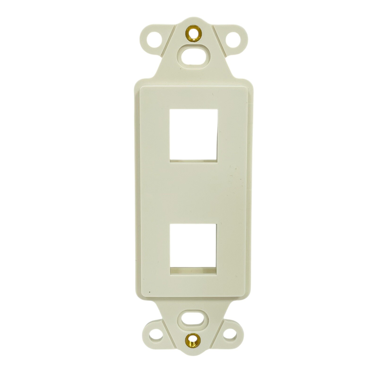 Box of 12 Ortronics OR-KSDS2 Keystone 2-Port Decora Baseplate Fog White