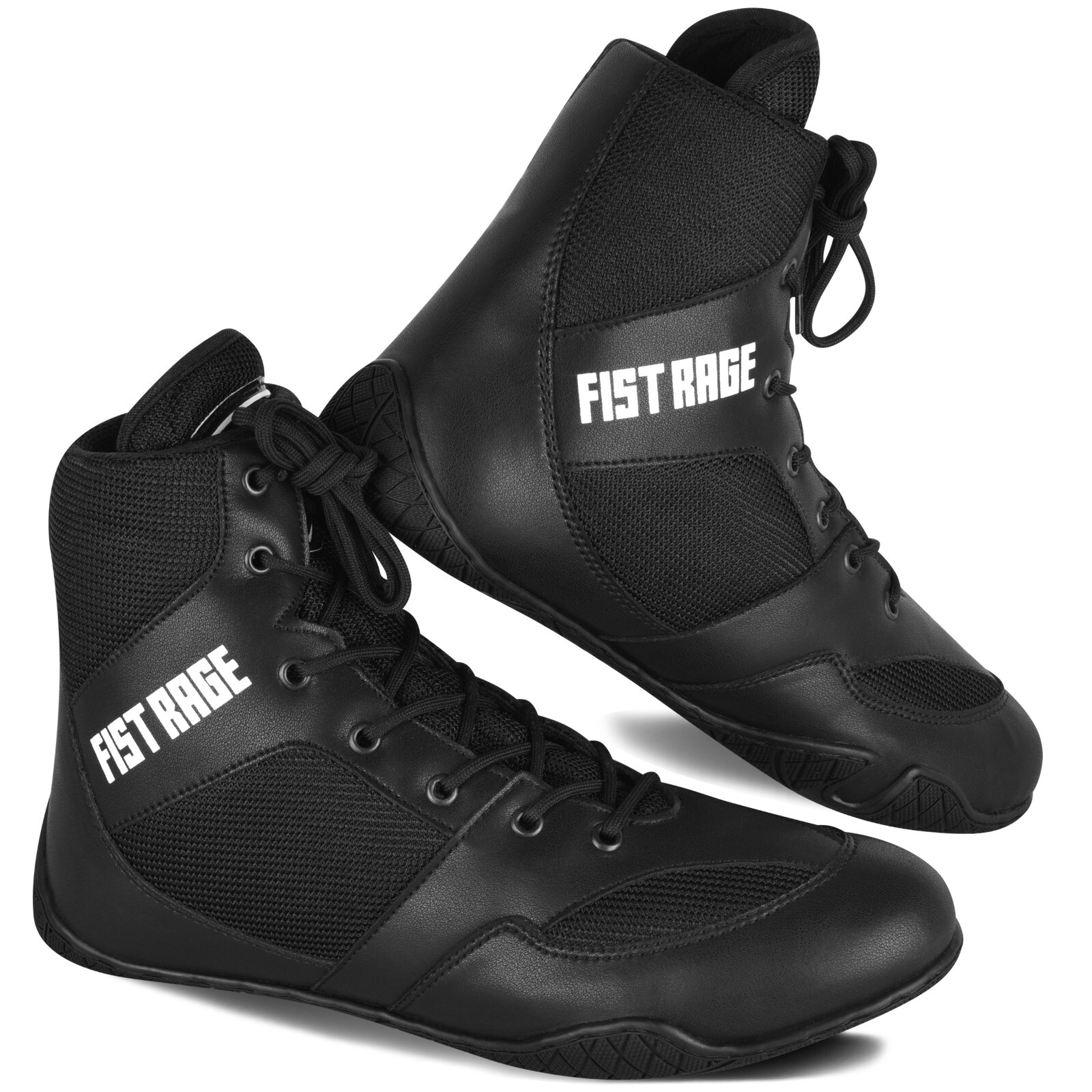 FISTRAGE Boxing Shoes Microfiber Leather Kickboxing And Training With Sting Bag