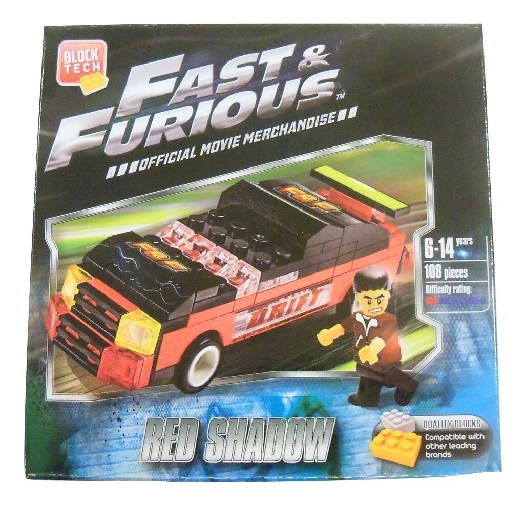 Fast and Furious Build Your Own Vehicle ~ Red Shadow (108 Pieces)