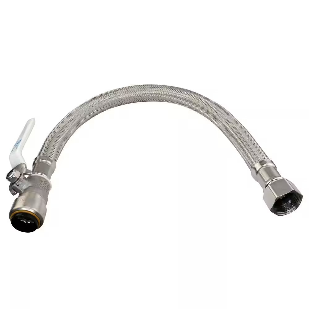 Everbilt 3/4 PTC x 3/4 FIP x 18 Braided Stainless Steel Water Heater Connector