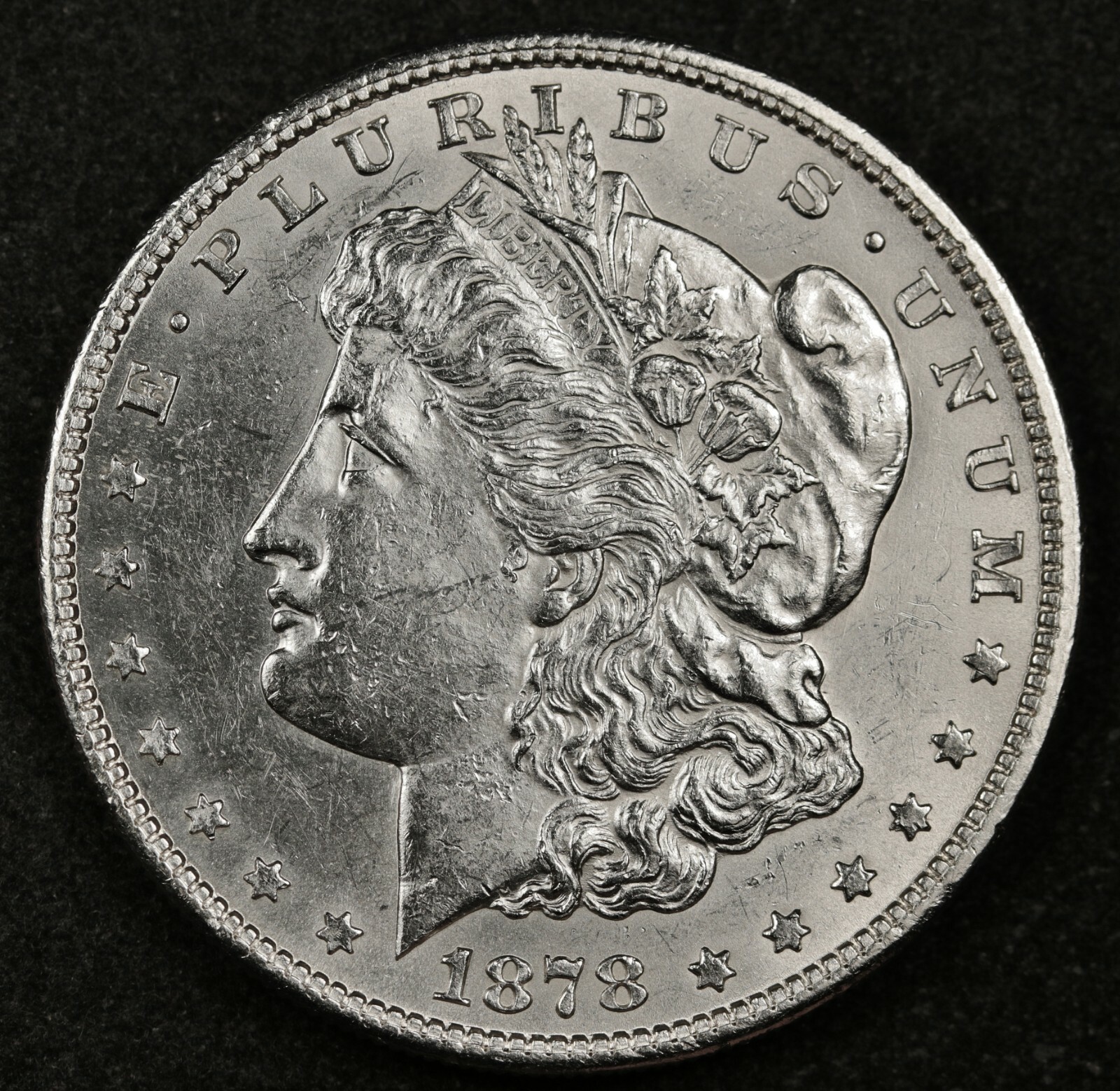 1878-s Morgan Silver Dollar.  B.U.  142739  Inventory H