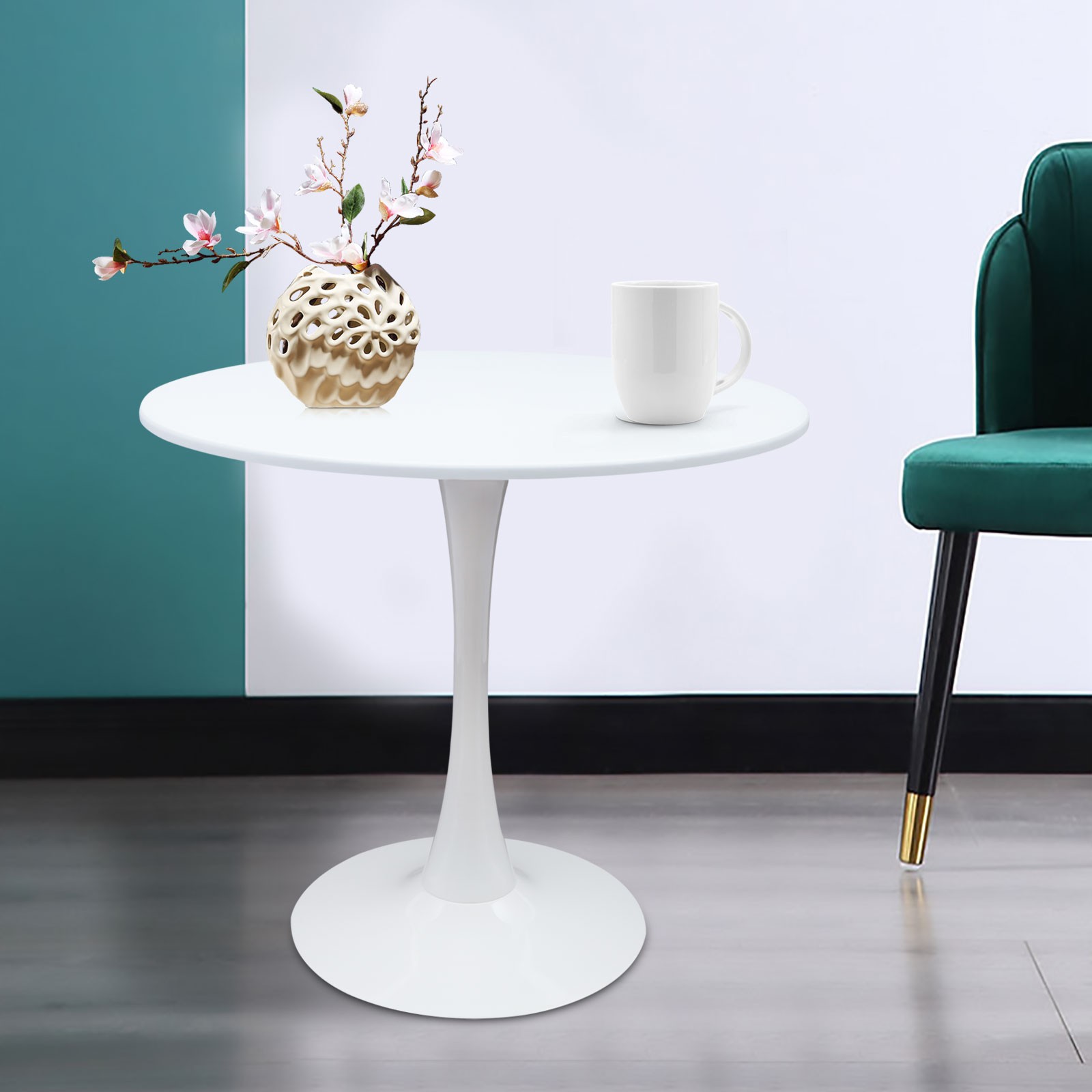Kitchen Dining Table Round Table Small Waist Design Living Room Leisure Table US