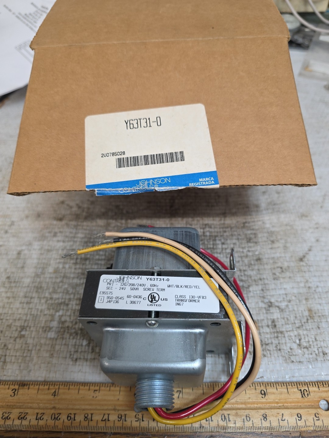 Johnson Controls Y63T31-0 50VA Transformer